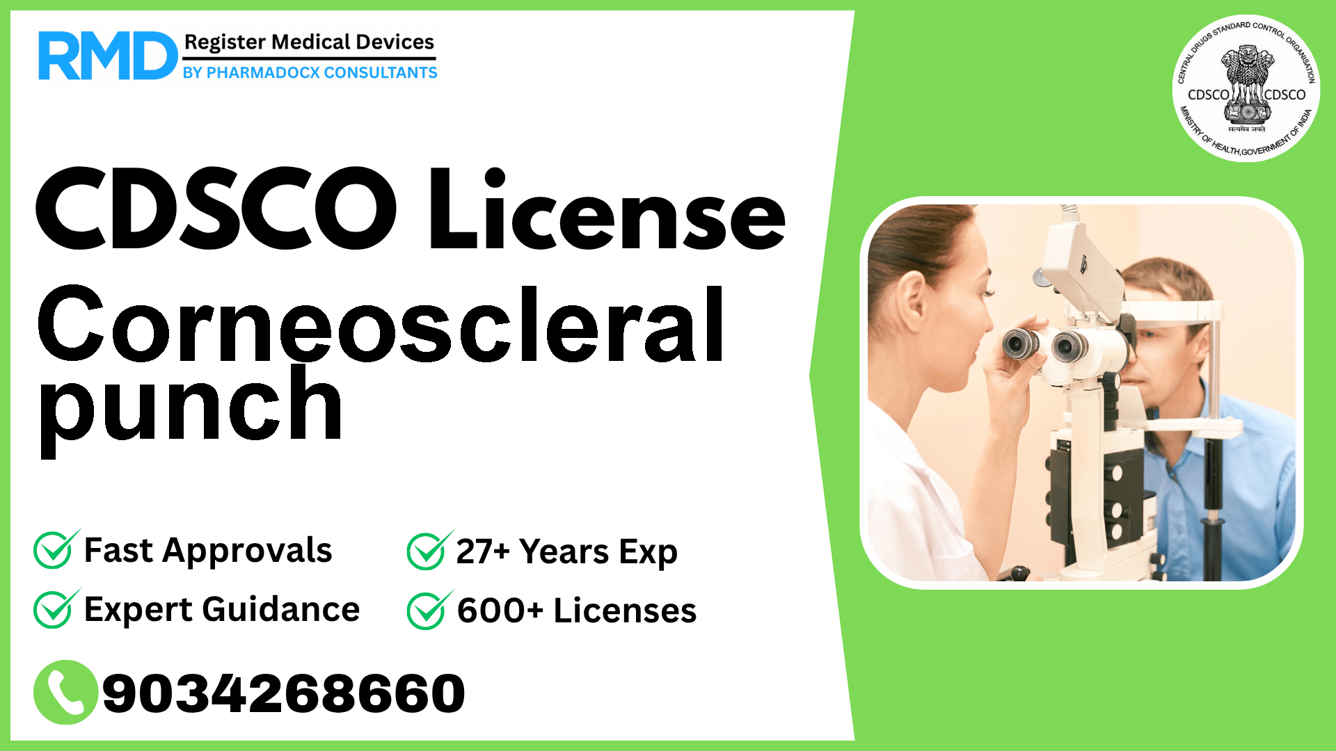 CDSCO License for Corneoscleral punch