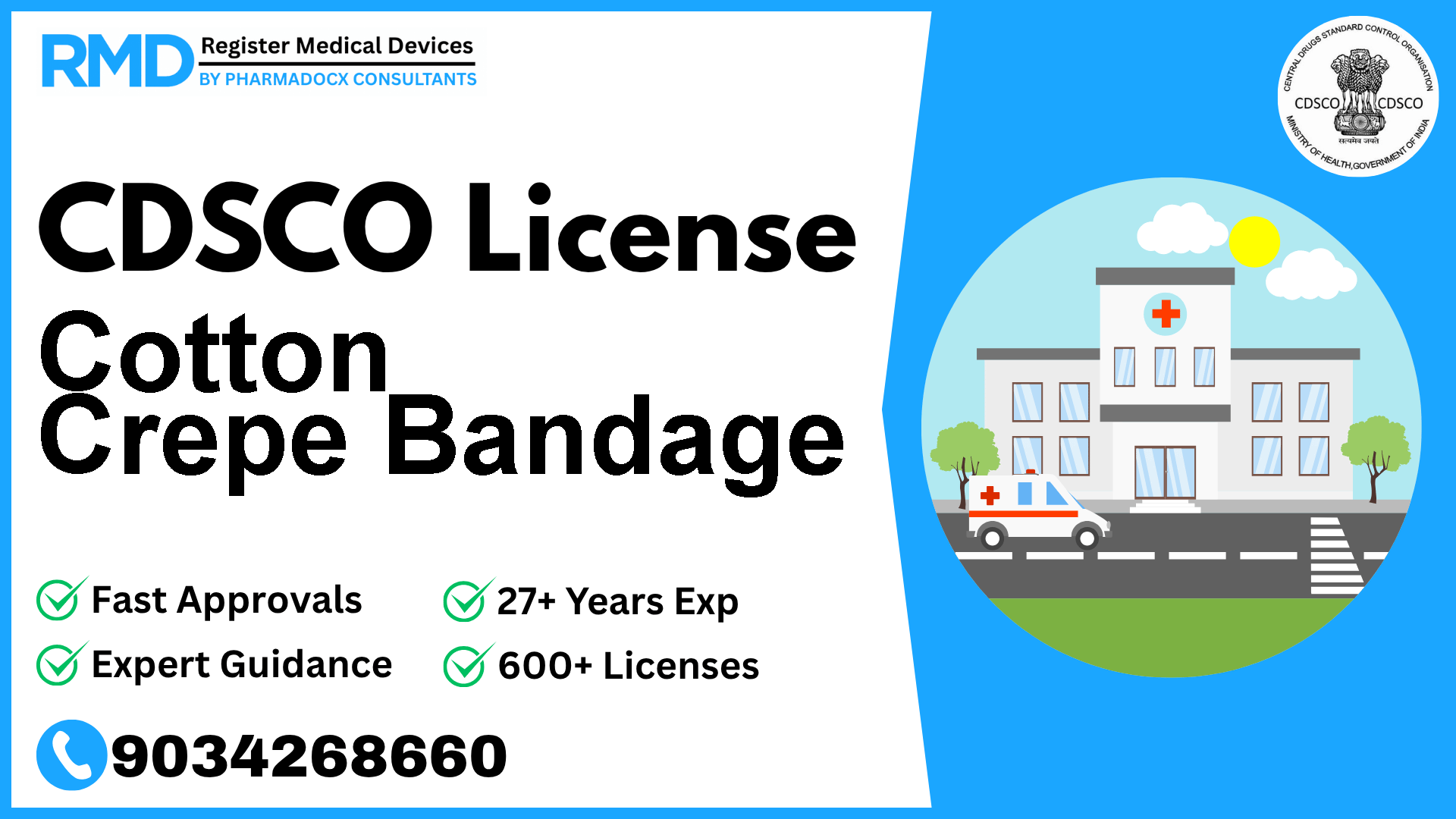 CDSCO License for Cotton Crepe Bandage