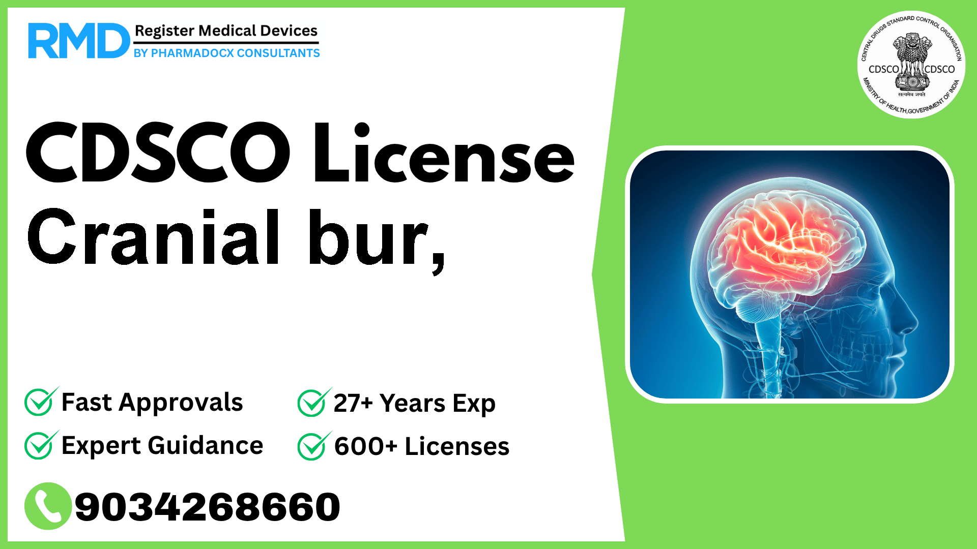 CDSCO License for Cranial bur,