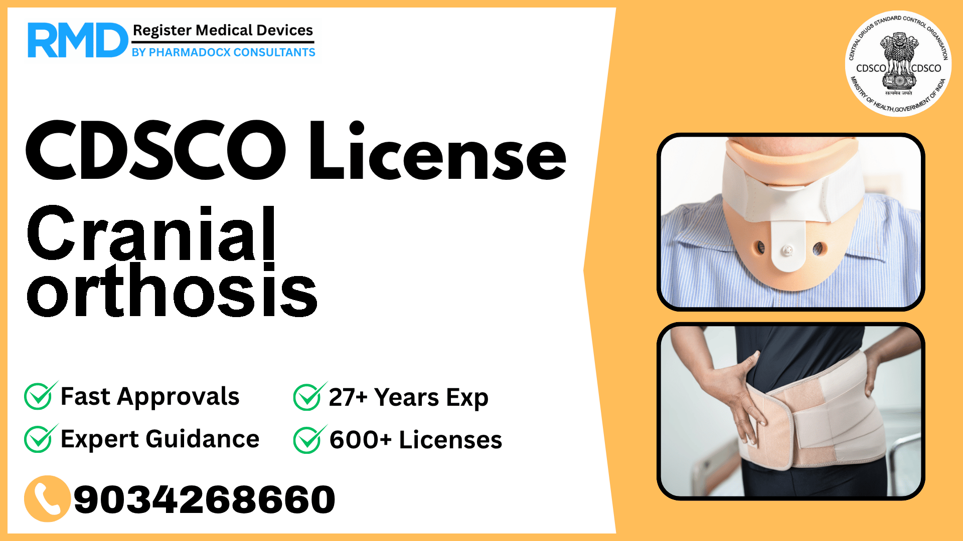 CDSCO License for Cranial orthosis
