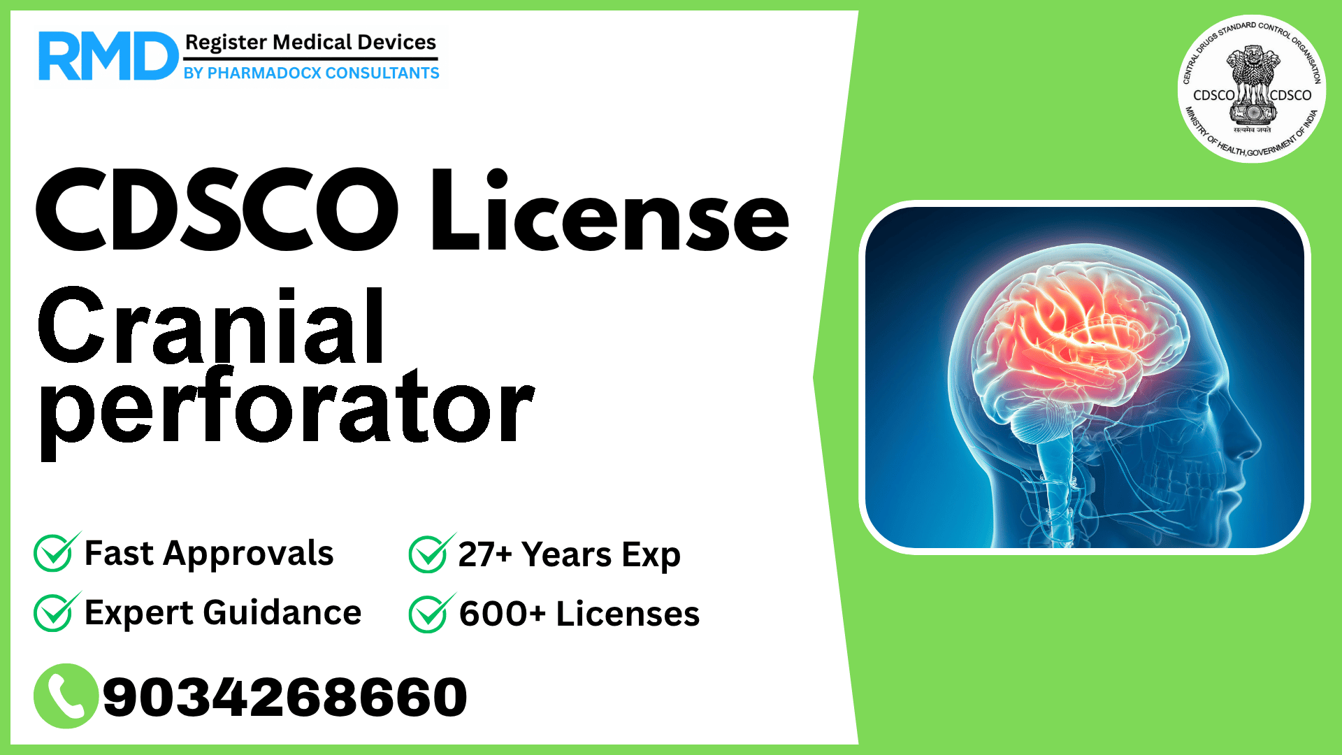 CDSCO License for Cranial perforator
