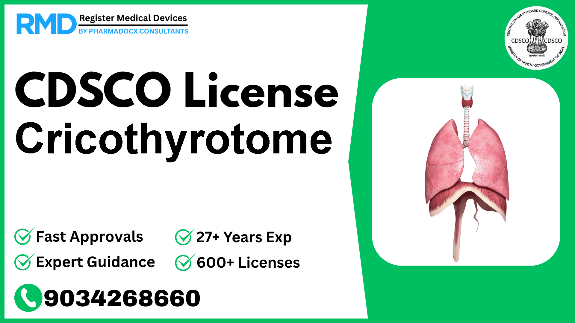 CDSCO License for Cricothyrotome