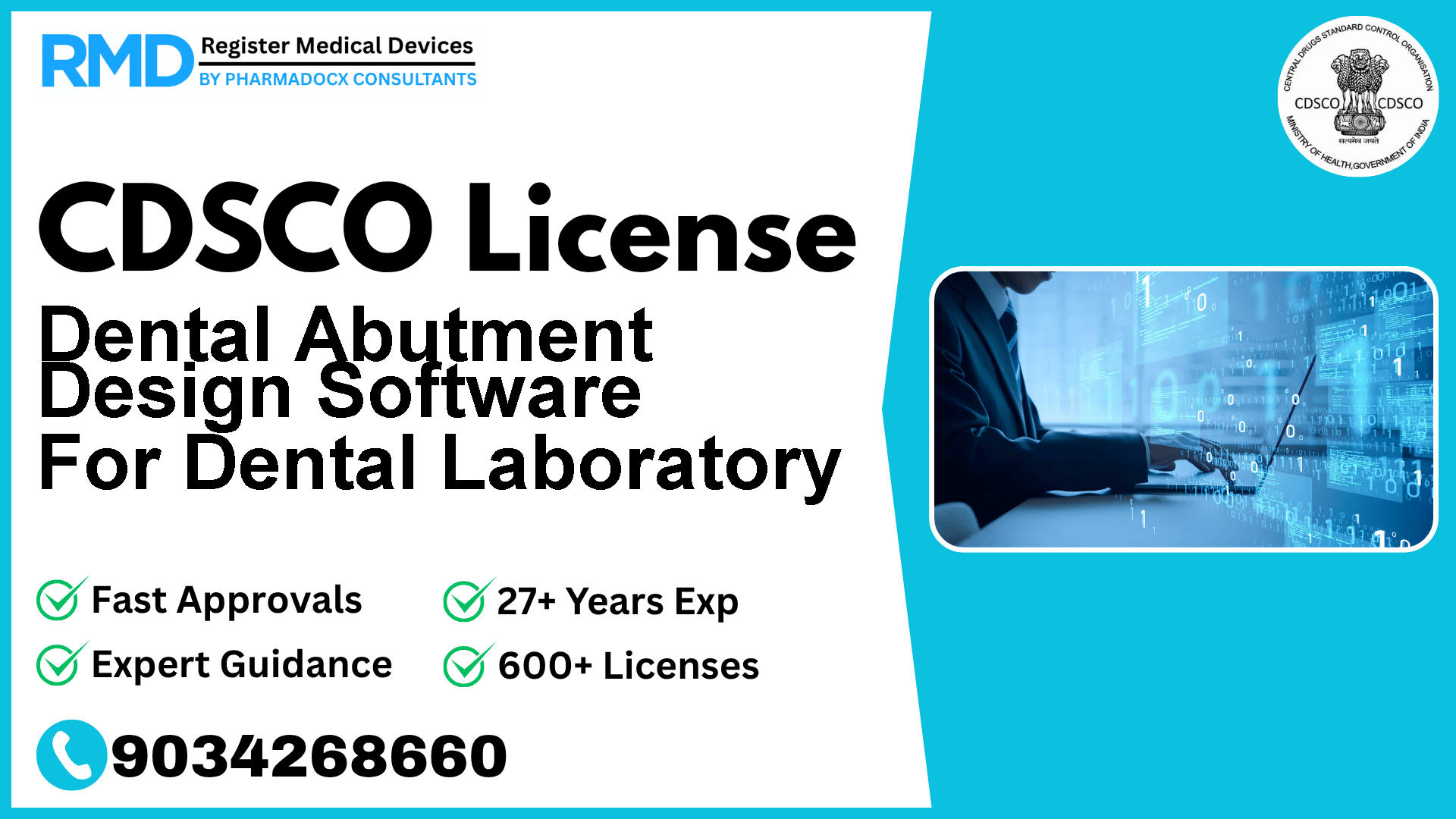 CDSCO License for Dental Abutment Design Software For Dental Laboratory