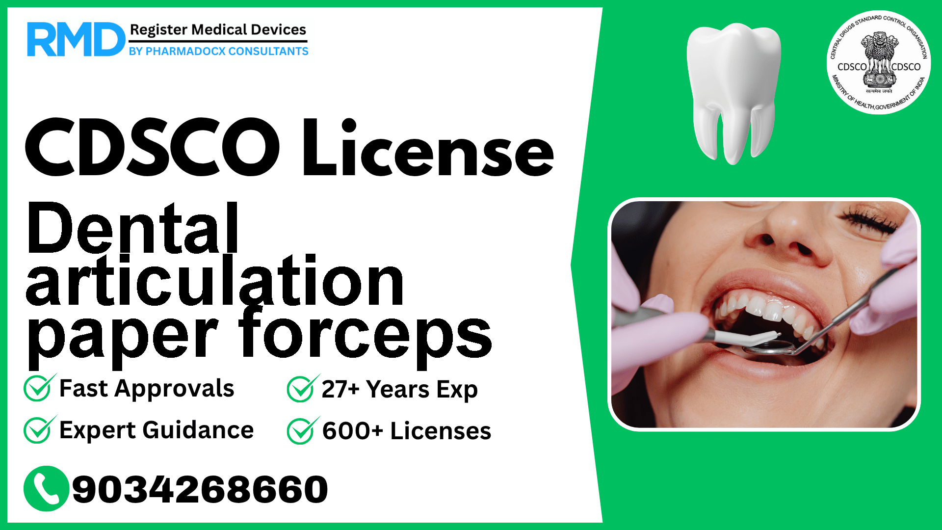 CDSCO License for Dental articulation paper forceps