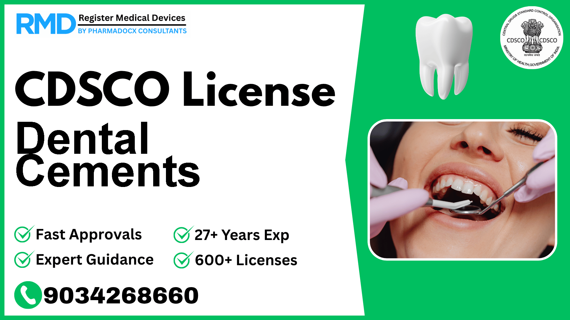 CDSCO License for Dental Cements