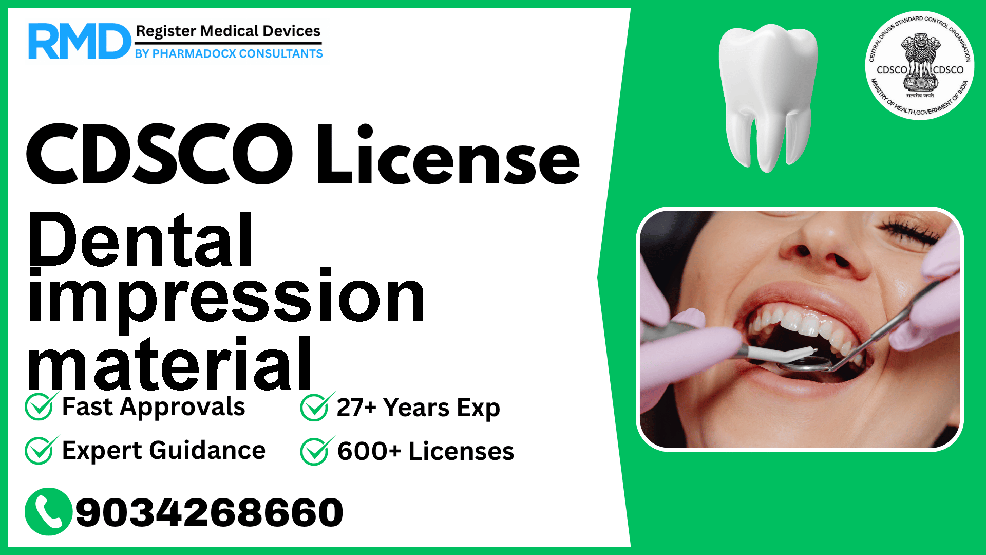 CDSCO License for Dental impression material