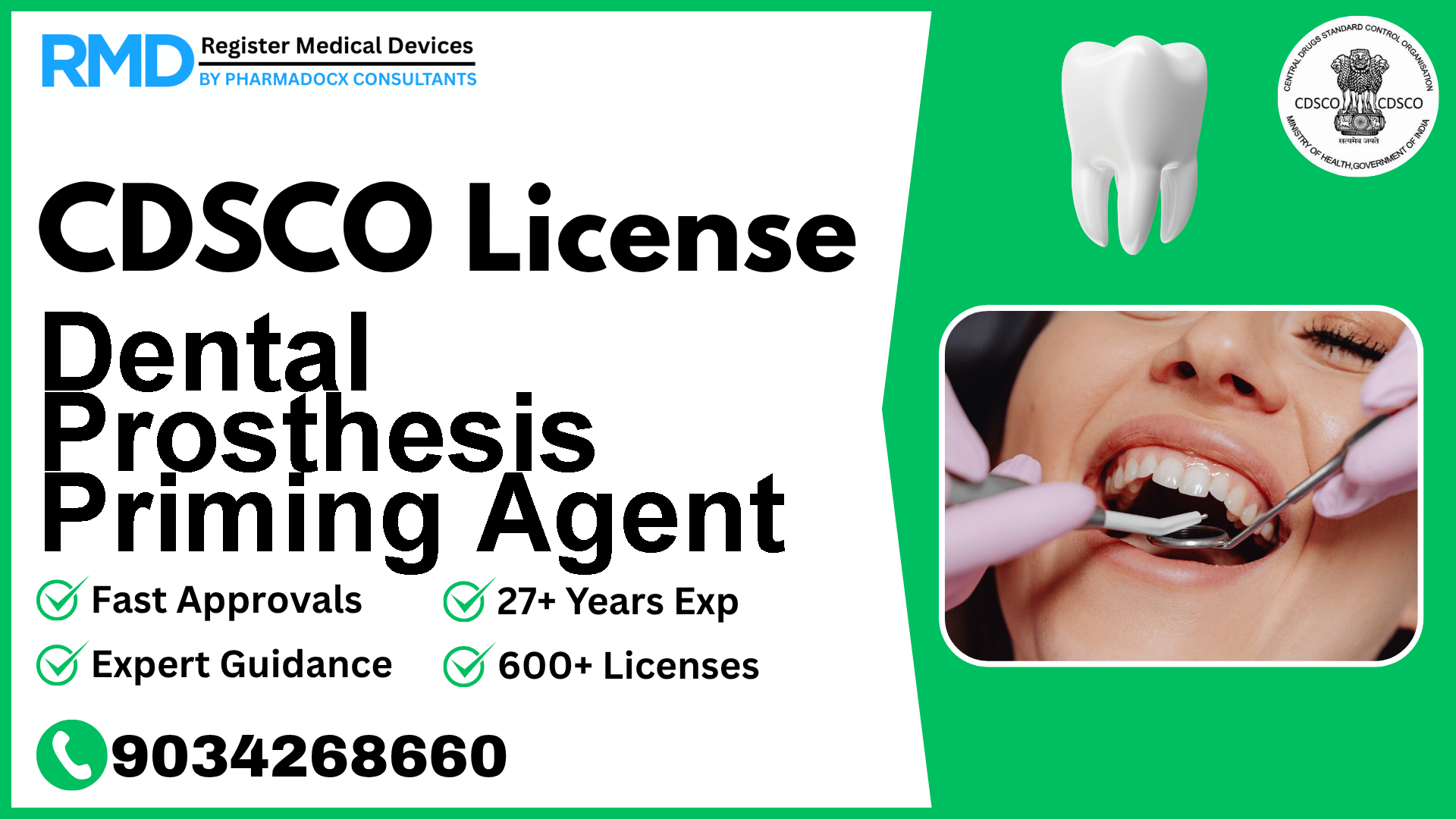 CDSCO License for Dental Prosthesis Priming Agent