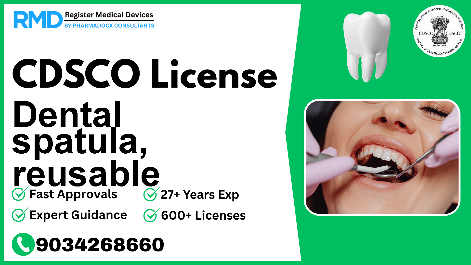 CDSCO License for Dental spatula, reusable