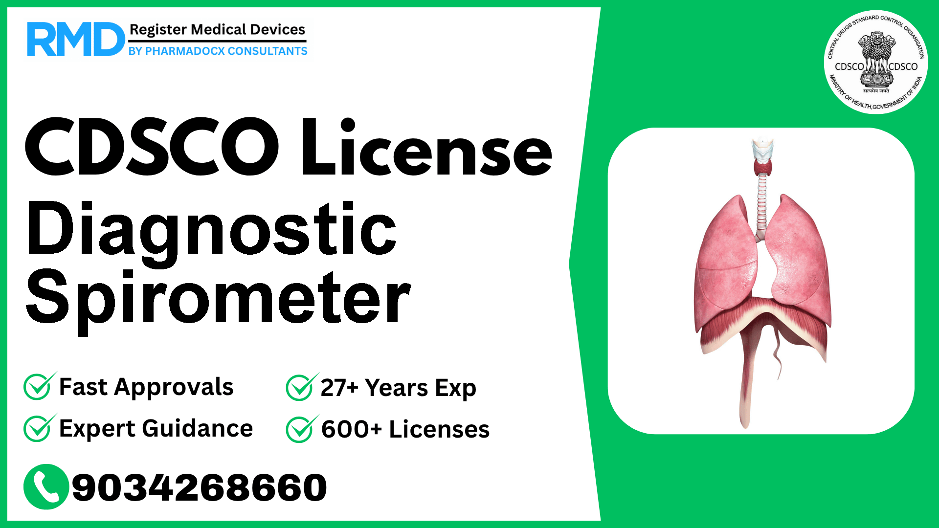 CDSCO License for Diagnostic Spirometer