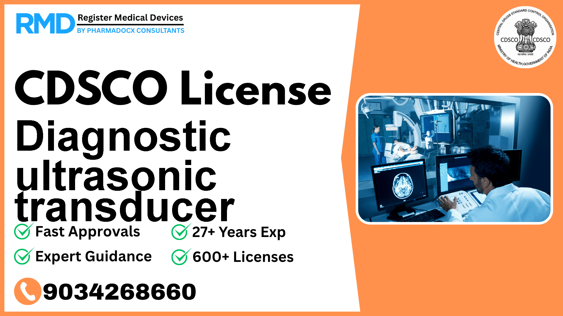 CDSCO License for Diagnostic ultrasonic transducer
