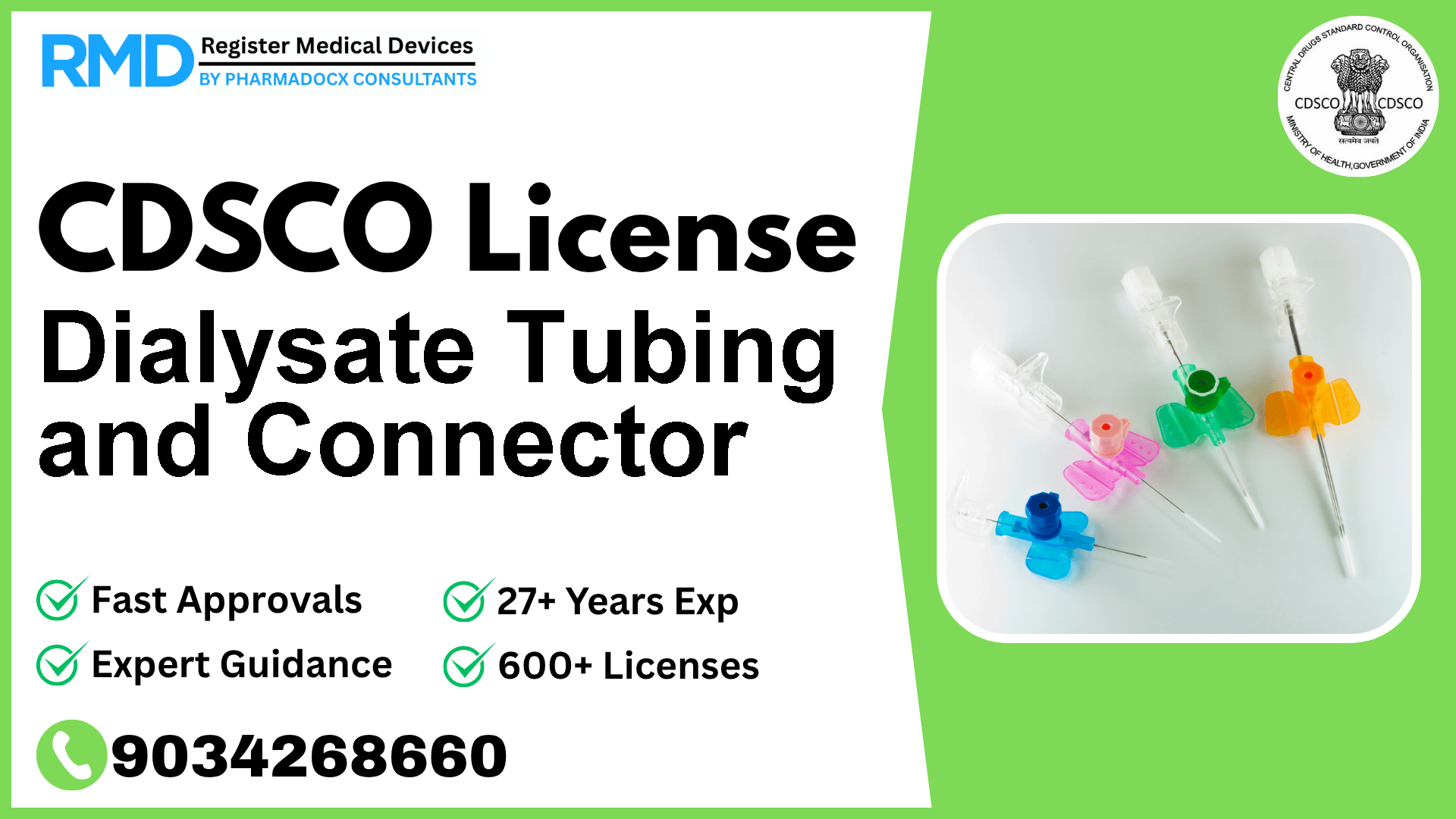 CDSCO License for Dialysate Tubing and Connector