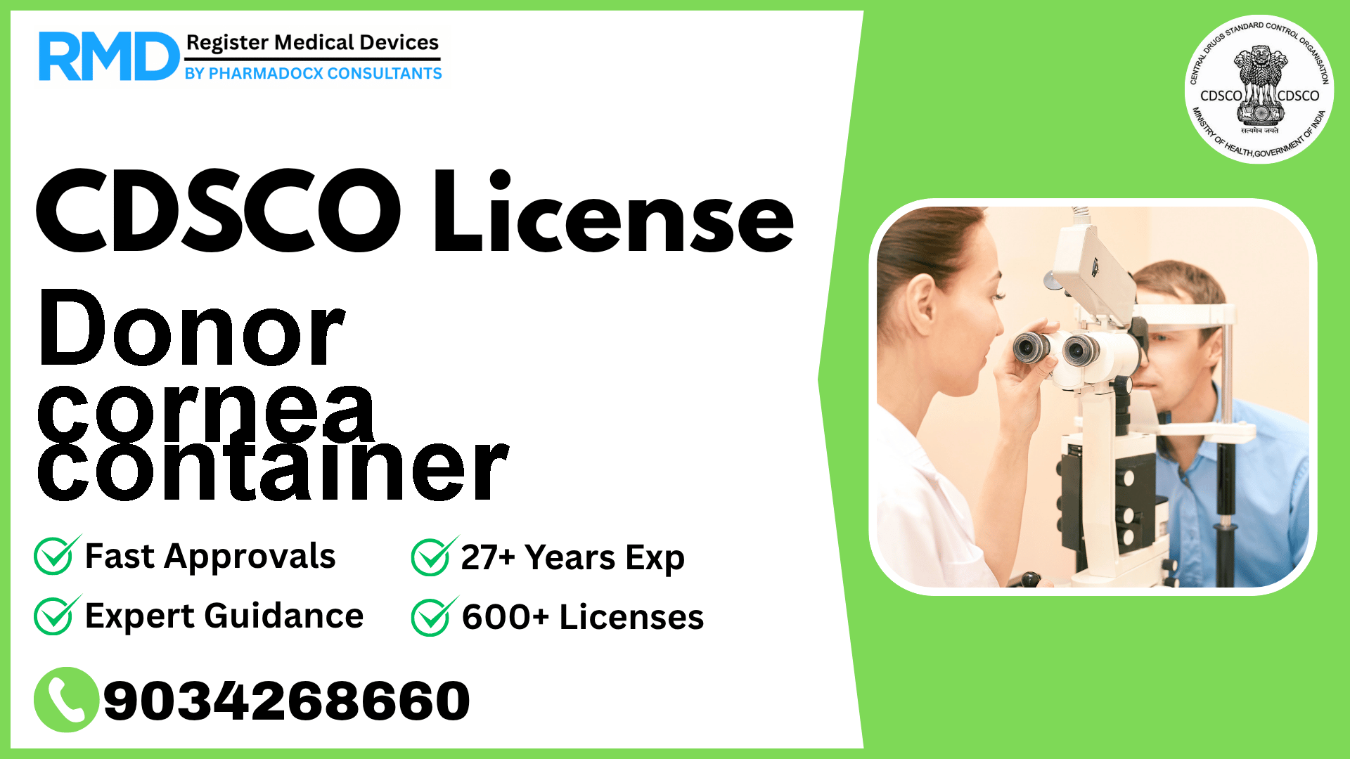 CDSCO License for Donor cornea container