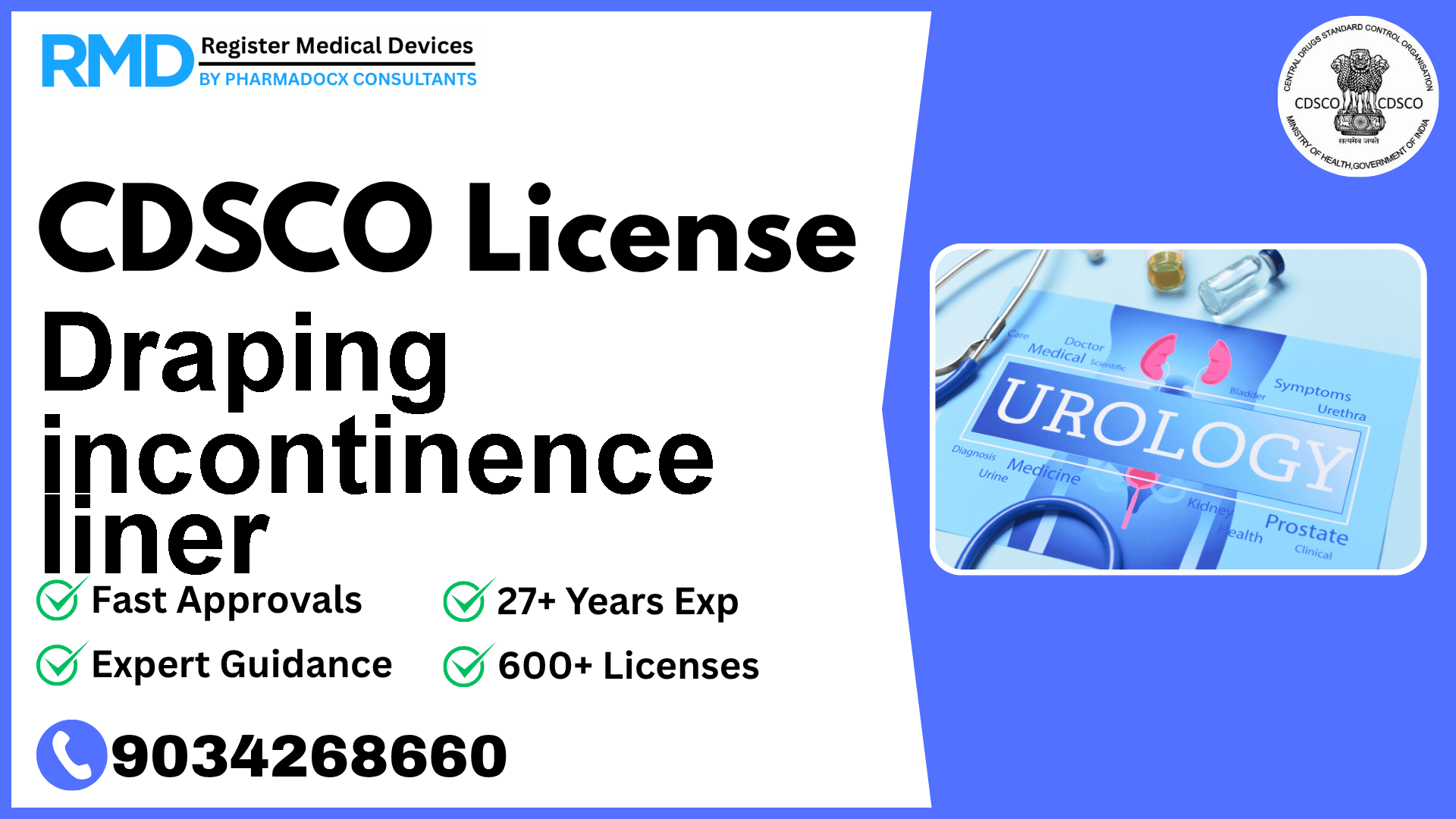 CDSCO License for Draping incontinence liner