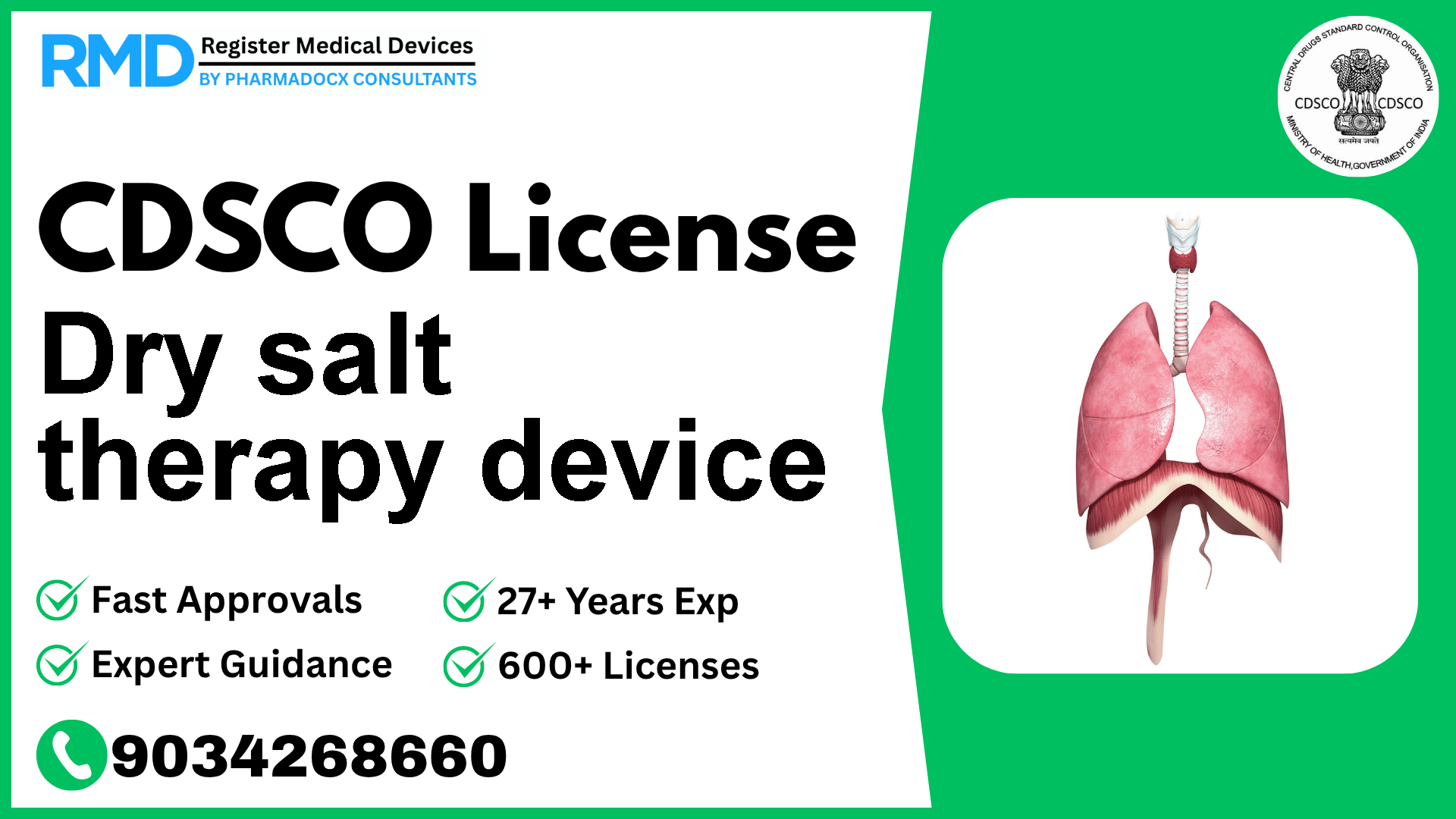 CDSCO License for Dry salt therapy device