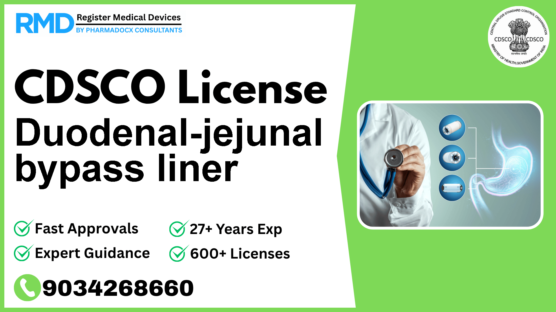 CDSCO License for Duodenal-jejunal bypass liner