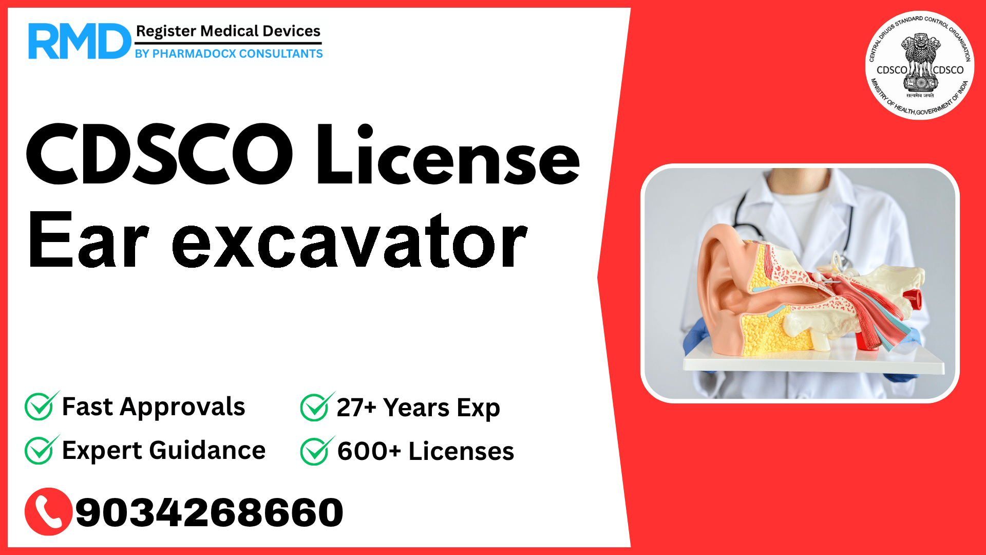 CDSCO License for Ear excavator