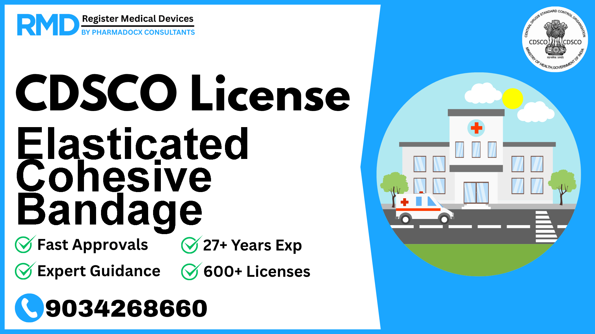 CDSCO License for Elasticated Cohesive Bandage