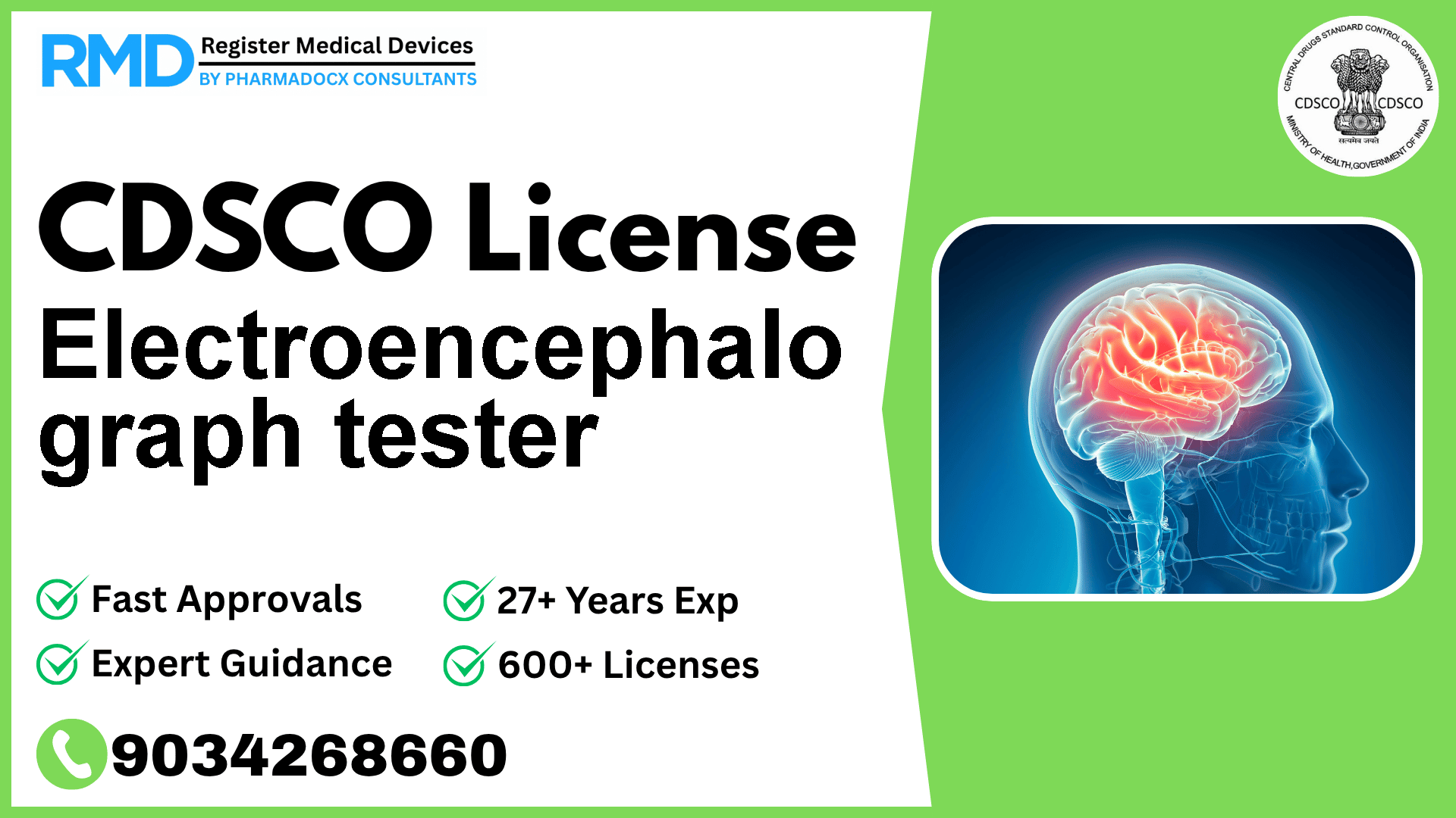 CDSCO License for Electroencephalo graph tester