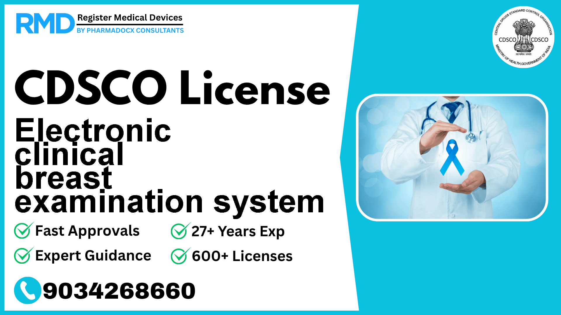 CDSCO License for Electronic clinical breast examination system