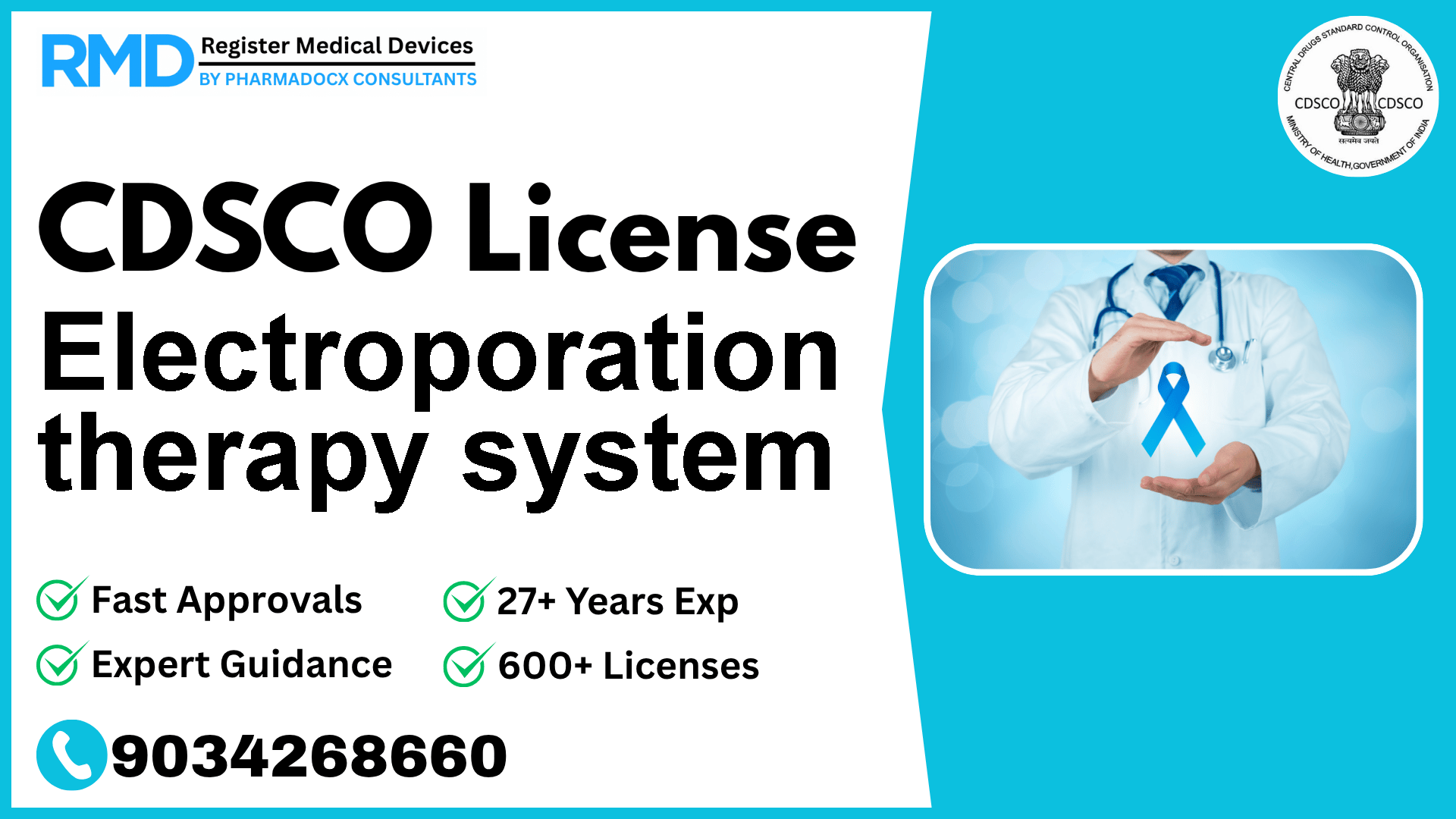 CDSCO License for Electroporation therapy system