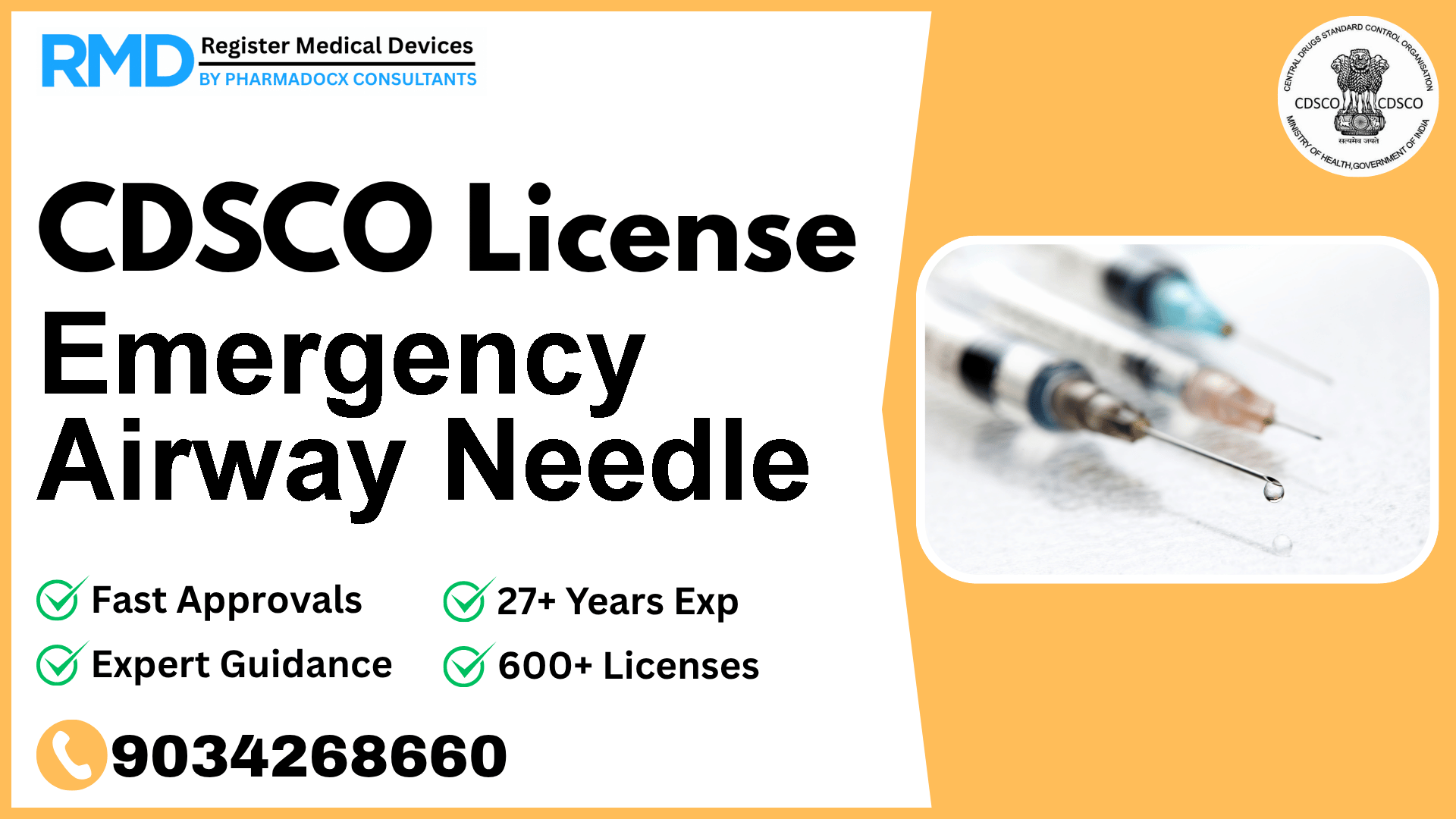 CDSCO License for Emergency Airway Needle
