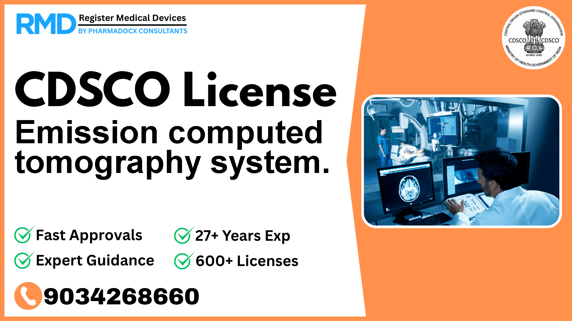 CDSCO License for Emission computed tomography system.