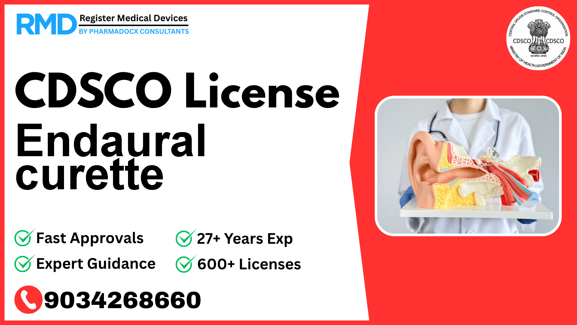 CDSCO License for Endaural curette