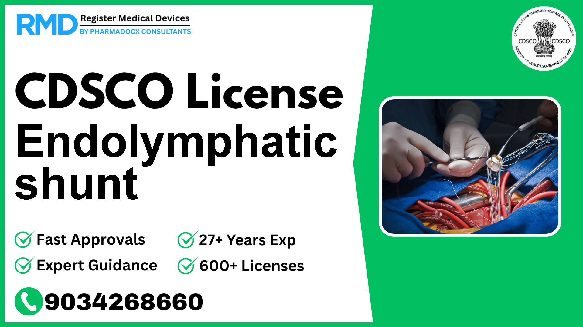 CDSCO License for Endolymphatic shunt