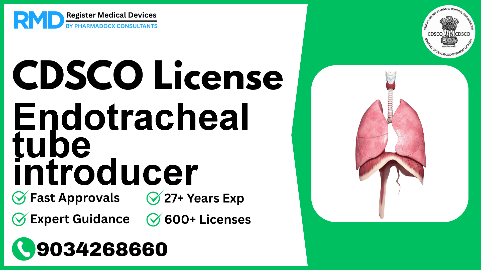 CDSCO License for Endotracheal tube introducer