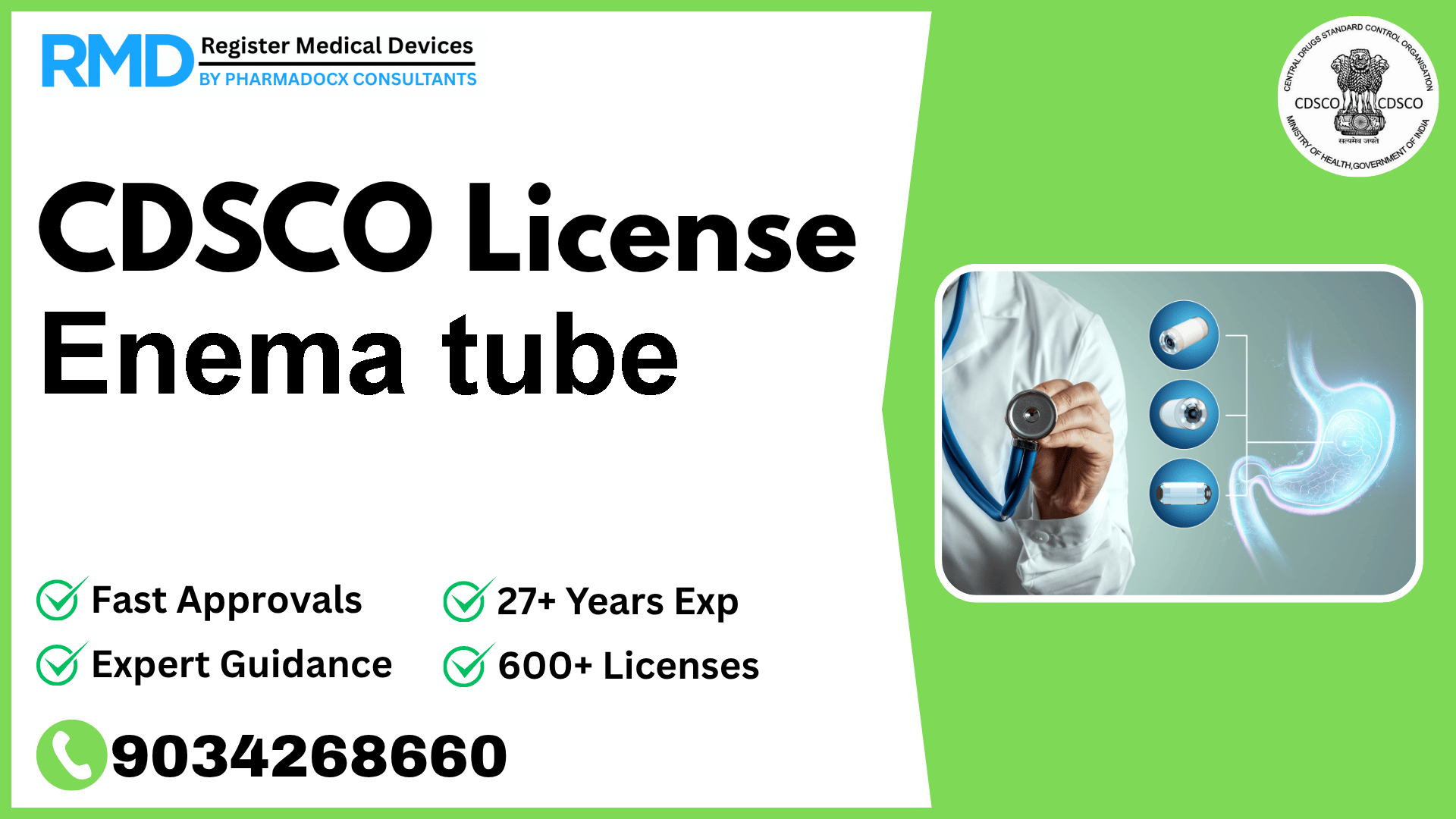 CDSCO License for Enema tube