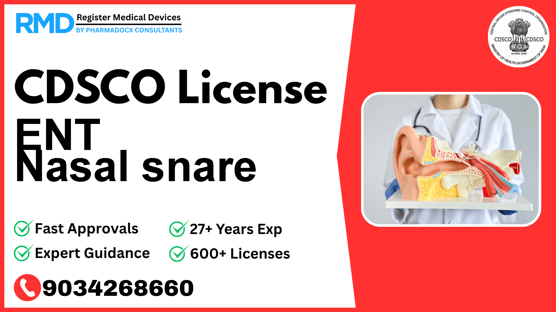 CDSCO License for ENT Nasal snare