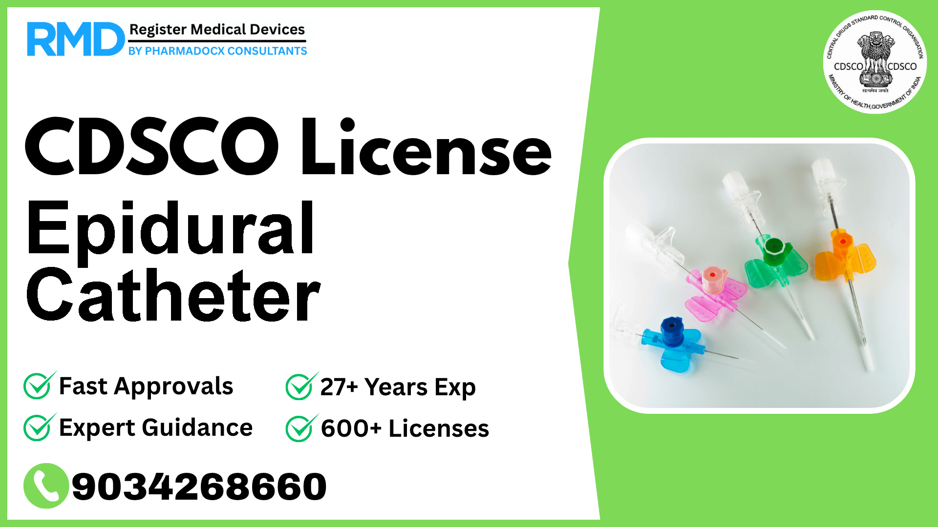 CDSCO License for Epidural Catheter