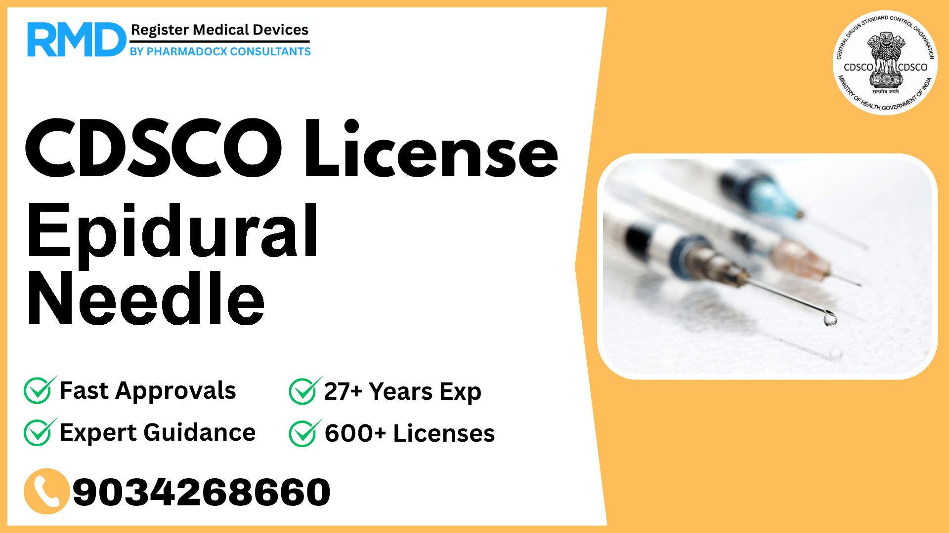 CDSCO License for Epidural Needle