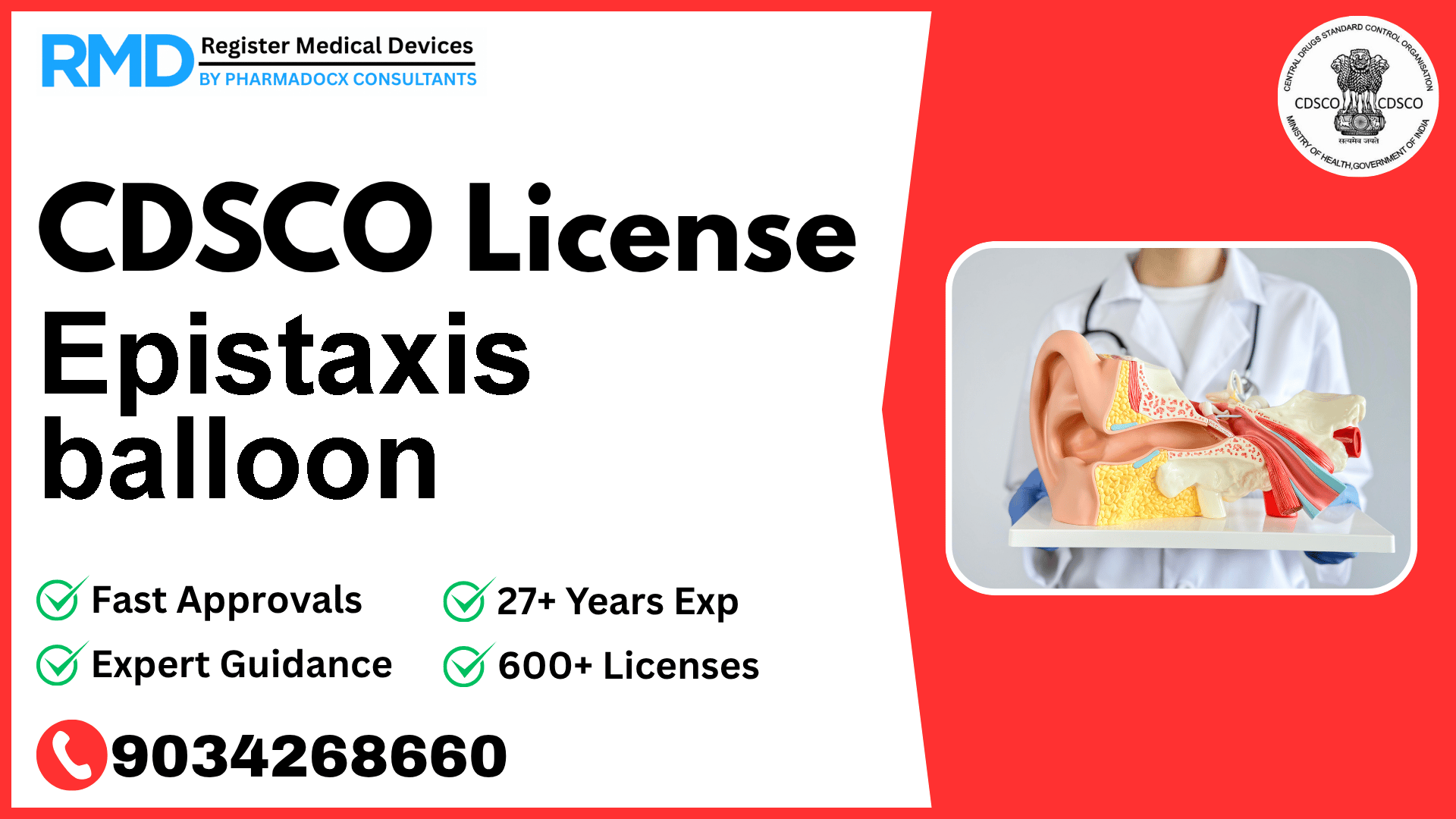 CDSCO License for Epistaxis balloon