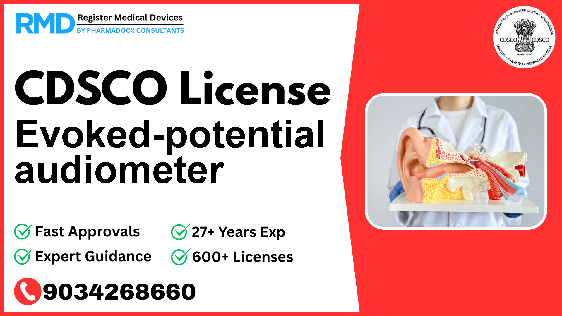 CDSCO License for Evoked-potential audiometer
