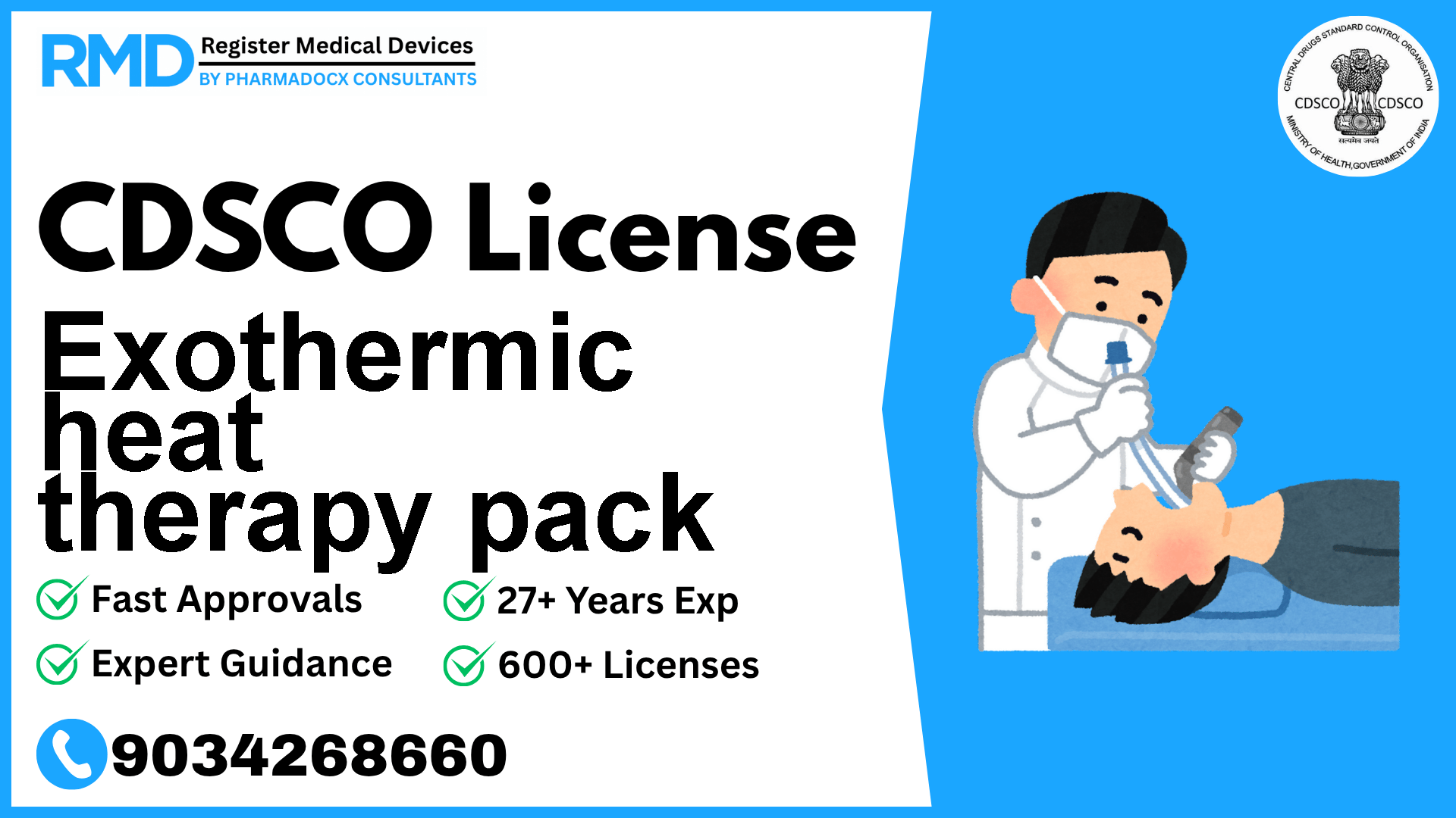 CDSCO License for Exothermic heat therapy pack