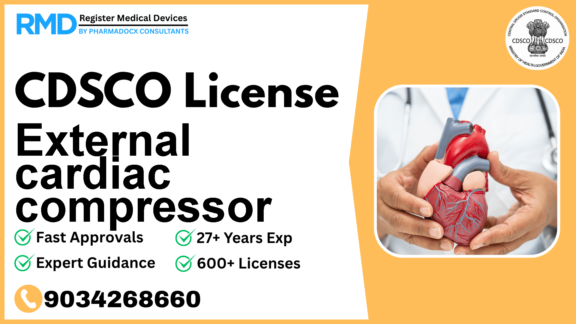 CDSCO License for External cardiac compressor
