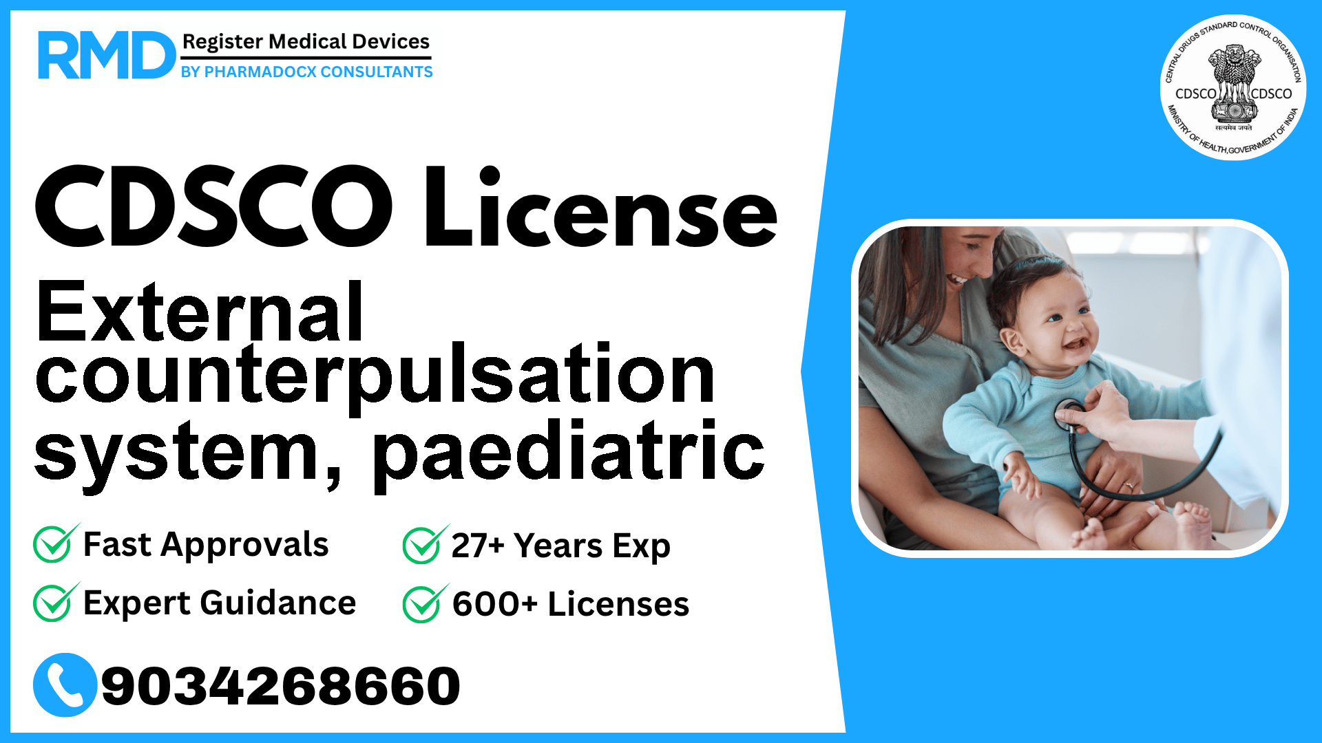 CDSCO License for External counterpulsation system, paediatric