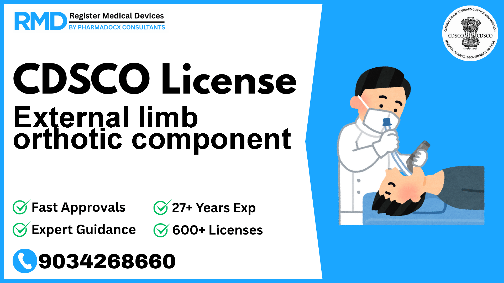CDSCO License for External limb orthotic component