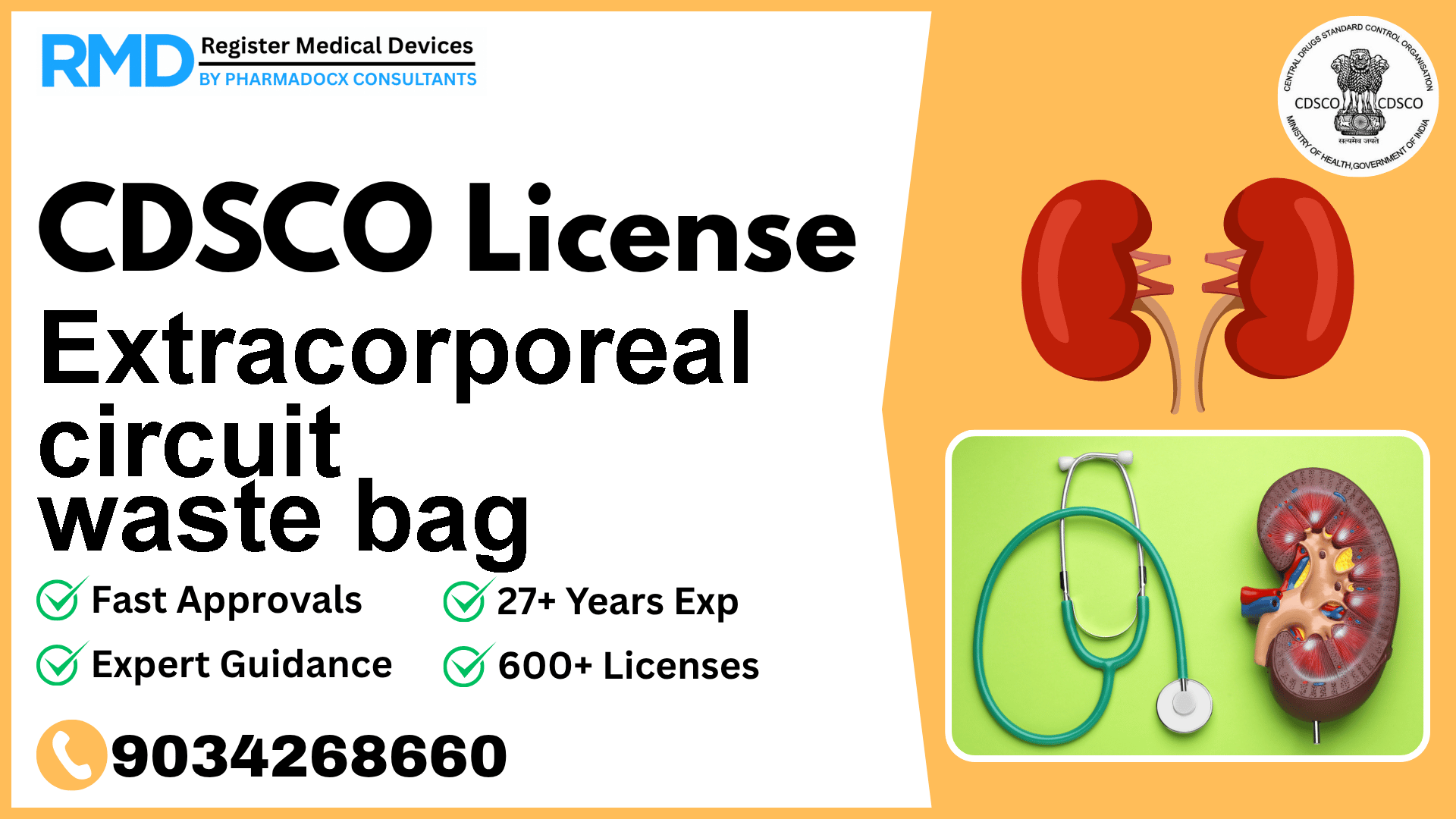 CDSCO License for Extracorporeal circuit waste bag
