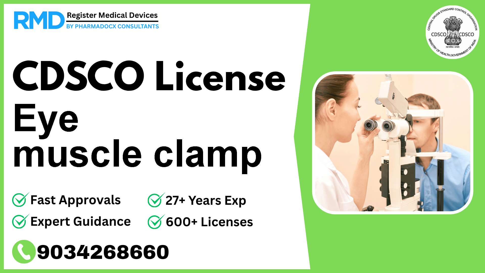 CDSCO License for Eye muscle clamp