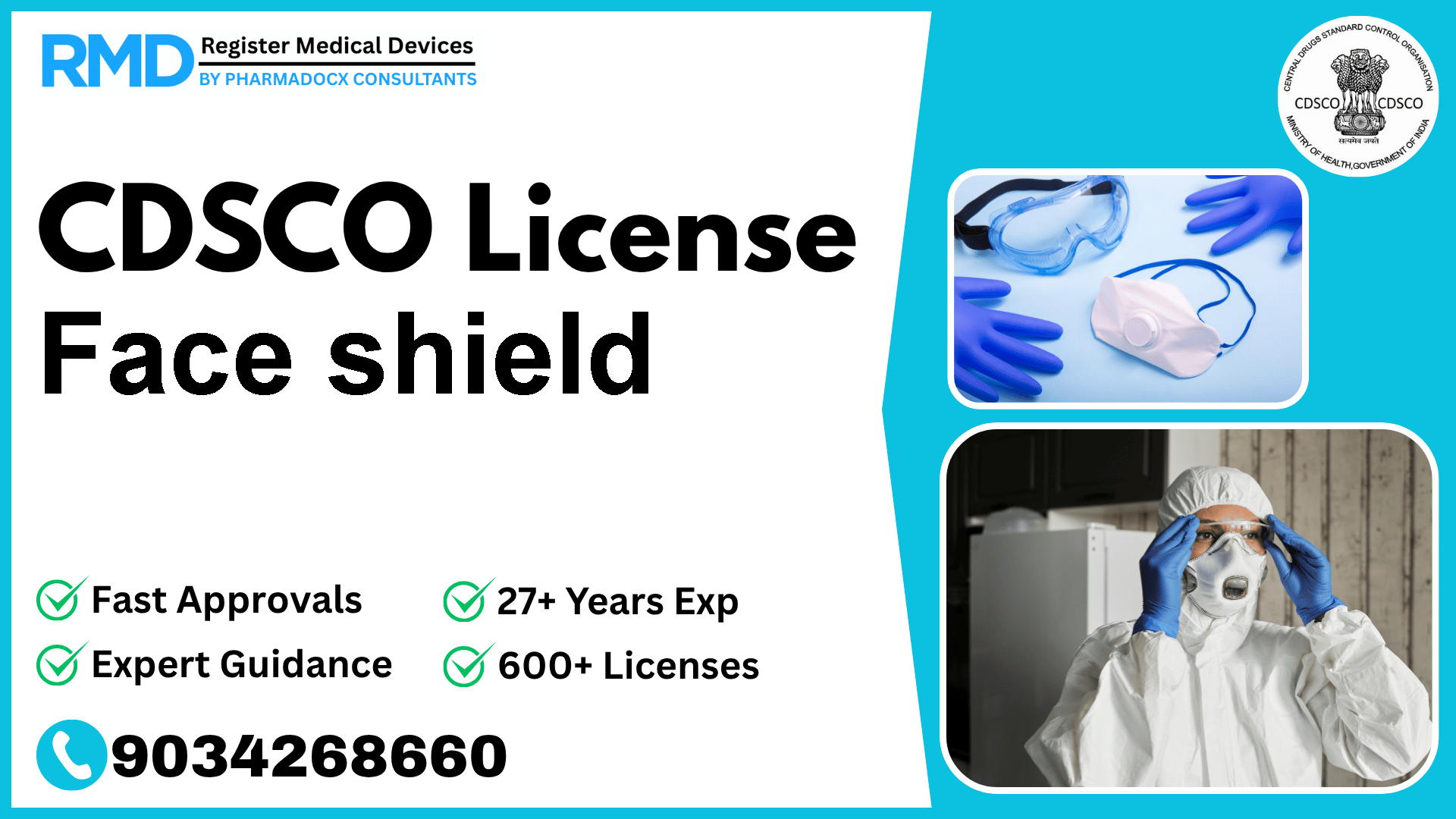 CDSCO License for Face shield