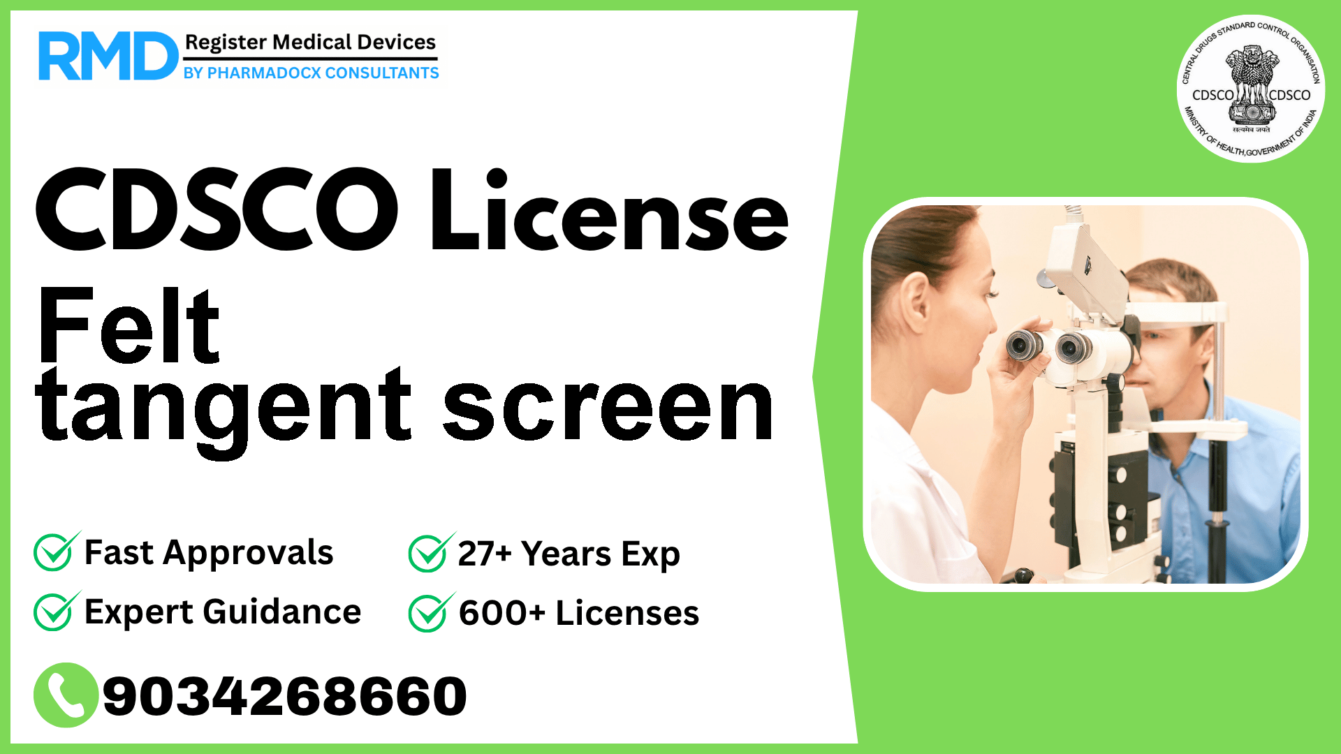 CDSCO License for Felt tangent screen