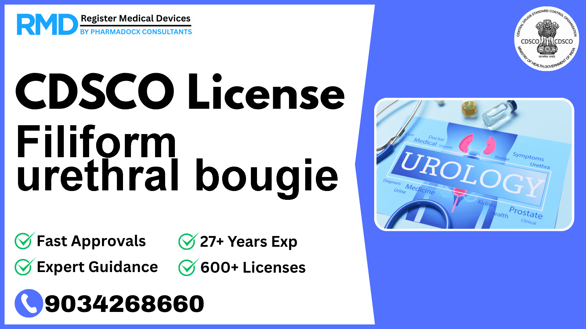 CDSCO License for Filiform urethral bougie