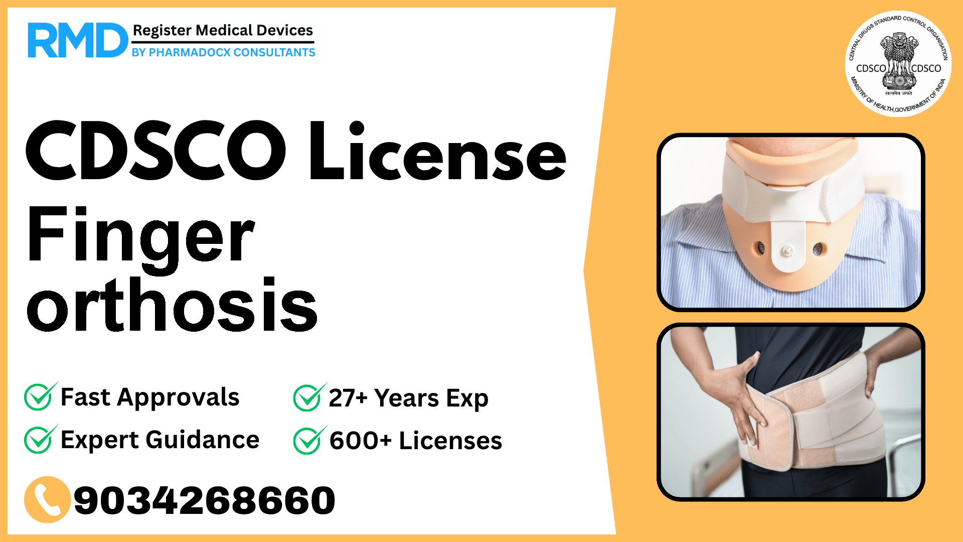 CDSCO License for Finger orthosis