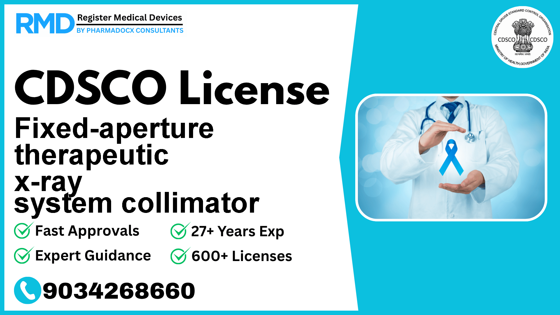 CDSCO License for Fixed-aperture therapeutic x-ray system collimator