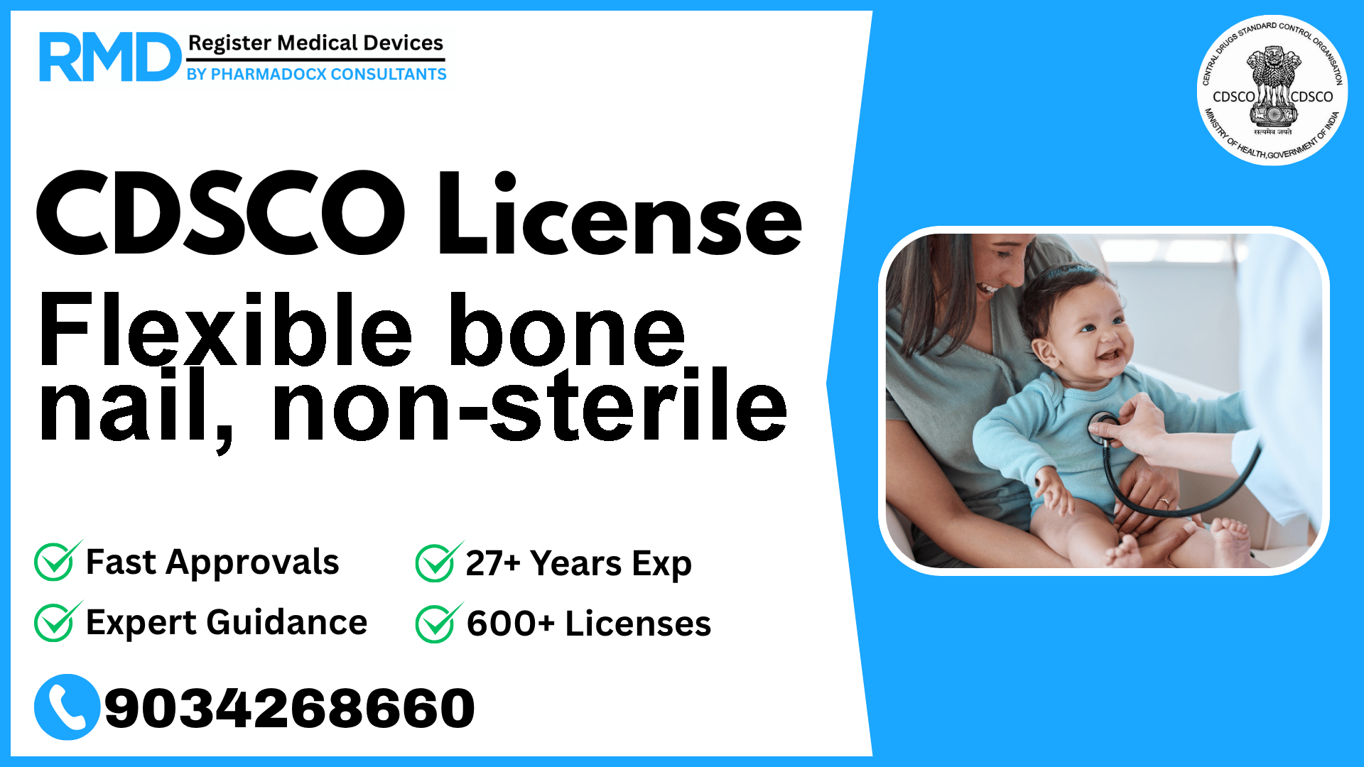 CDSCO License for Flexible bone nail, non-sterile