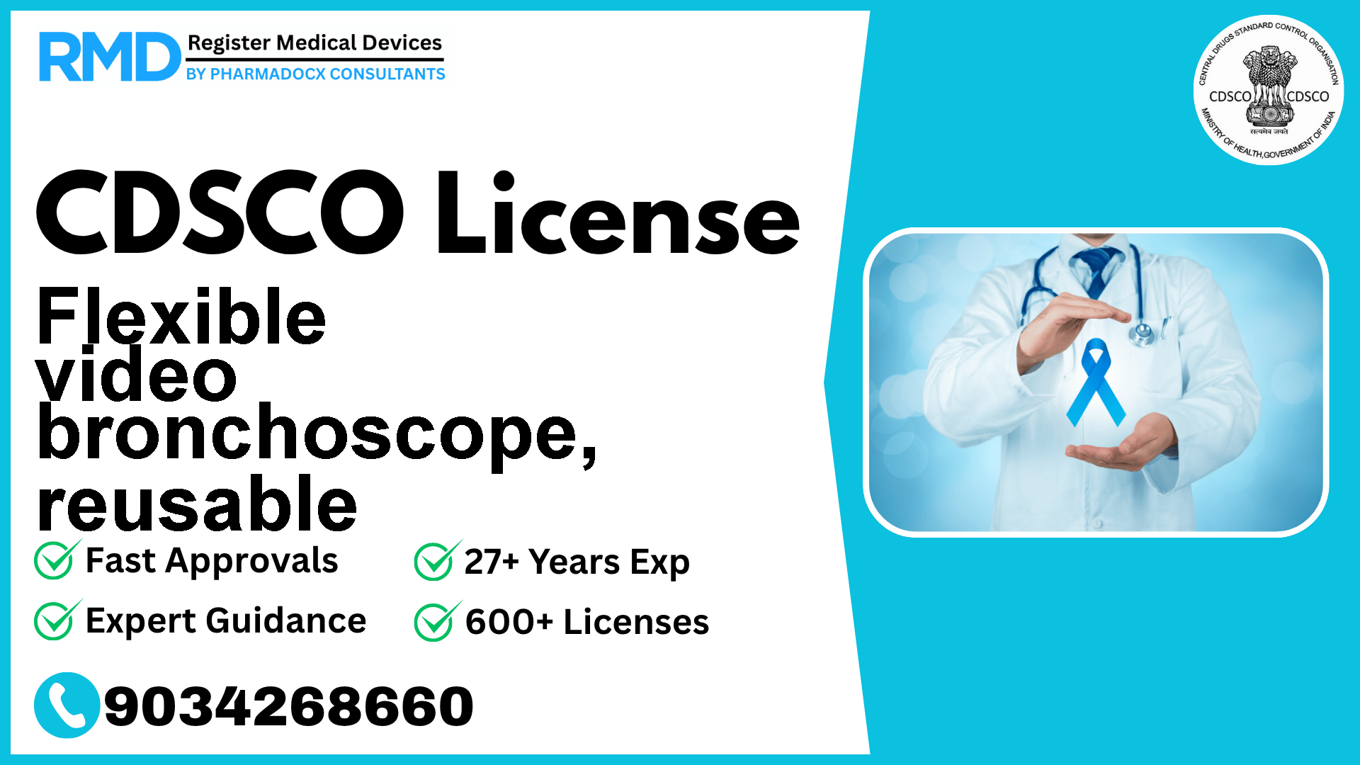 CDSCO License for Flexible video bronchoscope, reusable