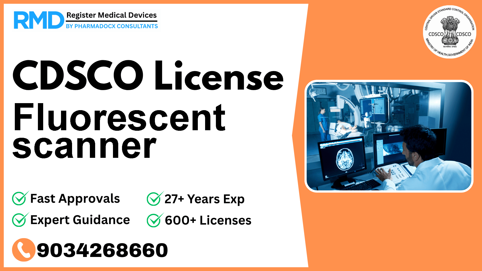 CDSCO License for Fluorescent scanner