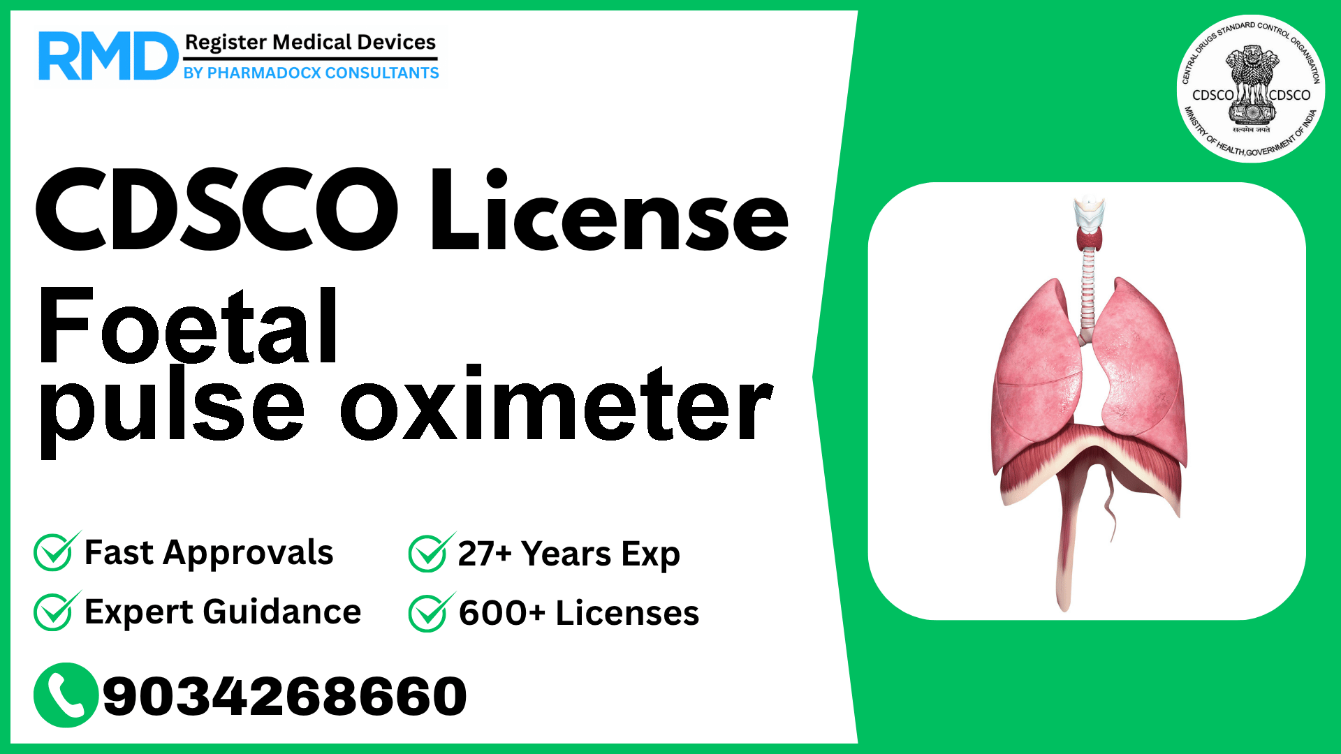 CDSCO License for Foetal pulse oximeter